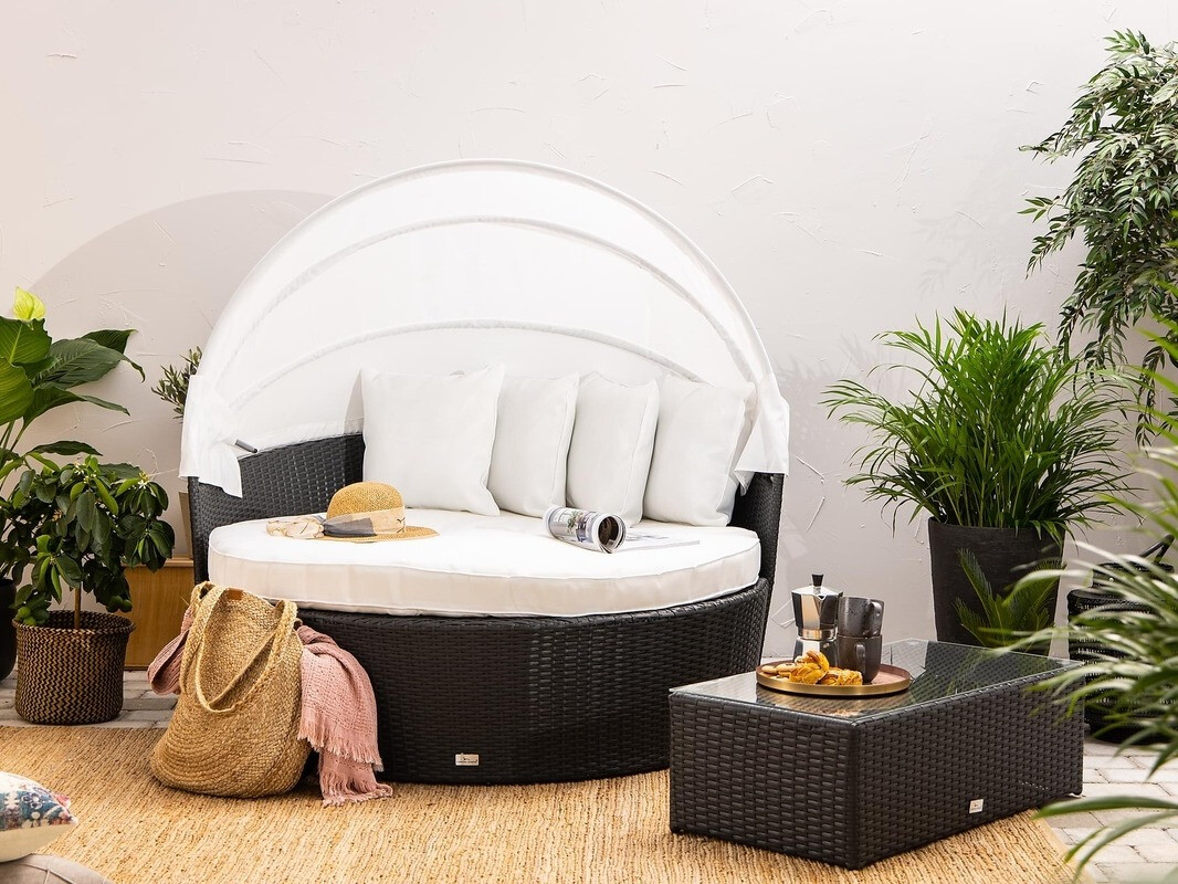 Kerti bútor Comfort Garden 1436 (Fekete + Fehér)