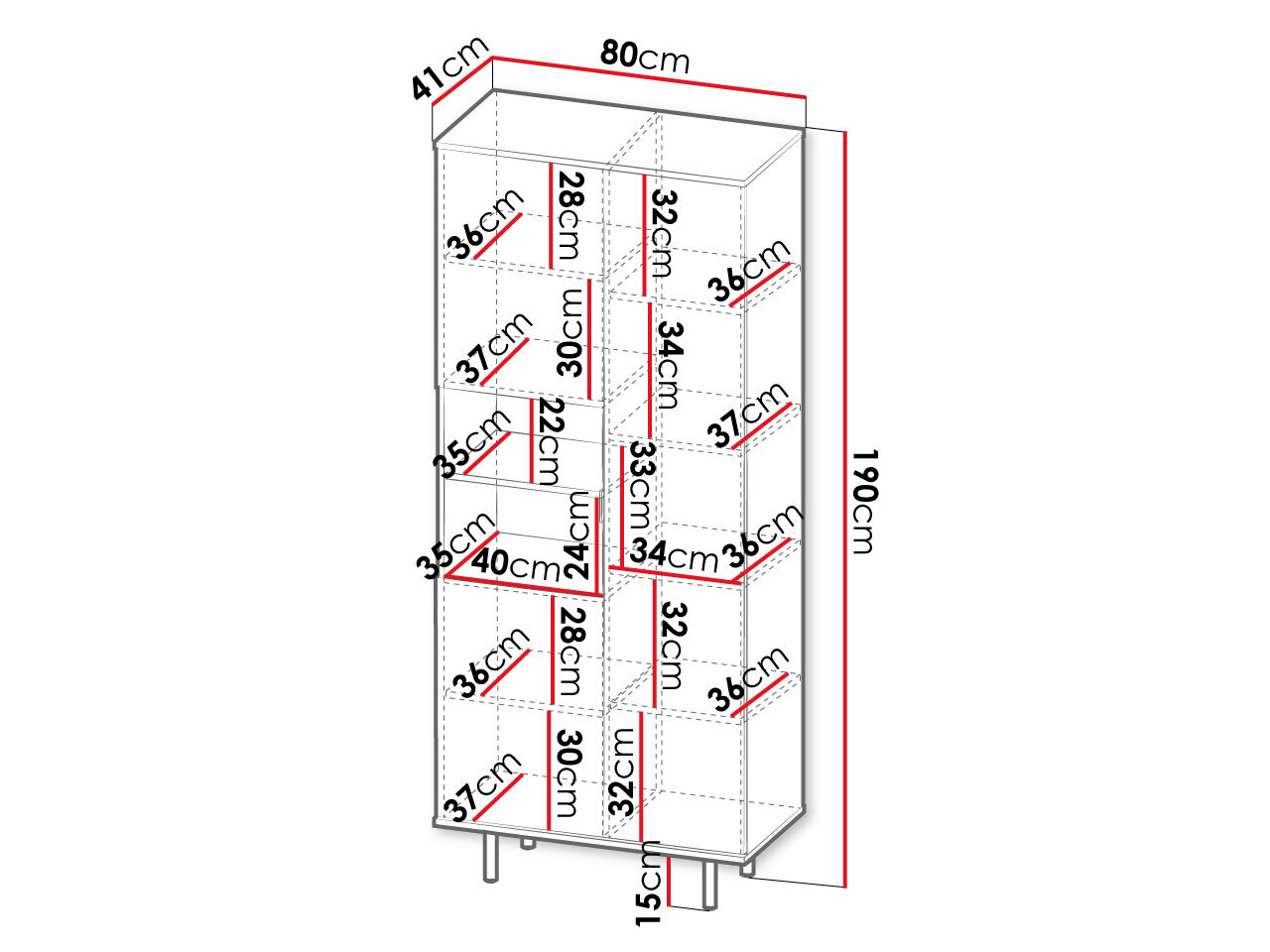 Könyvespolc Virdomi 104 (Kasmír)