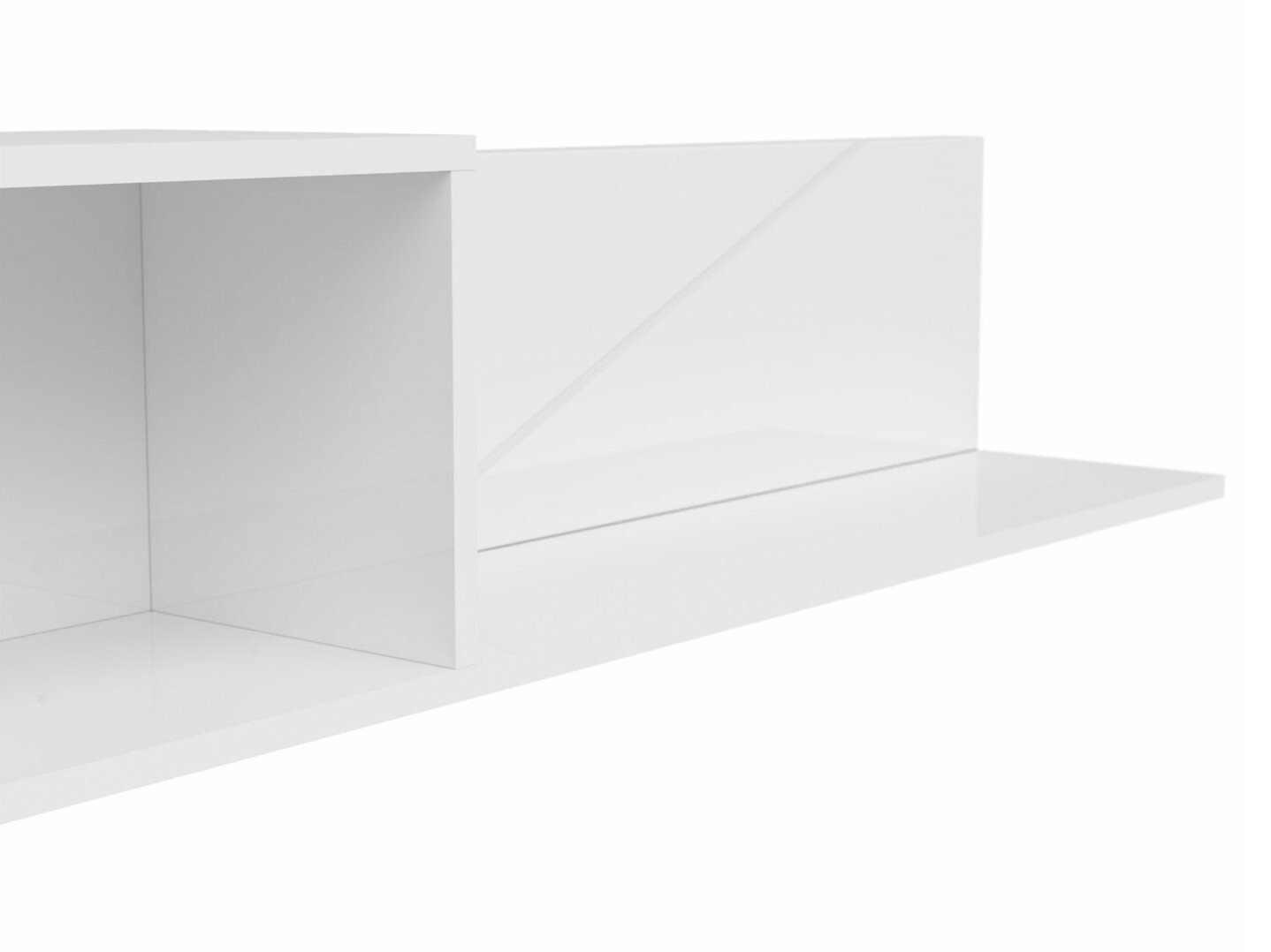 Fali polc Fivale 101 (Fényes fehér + Fehér)