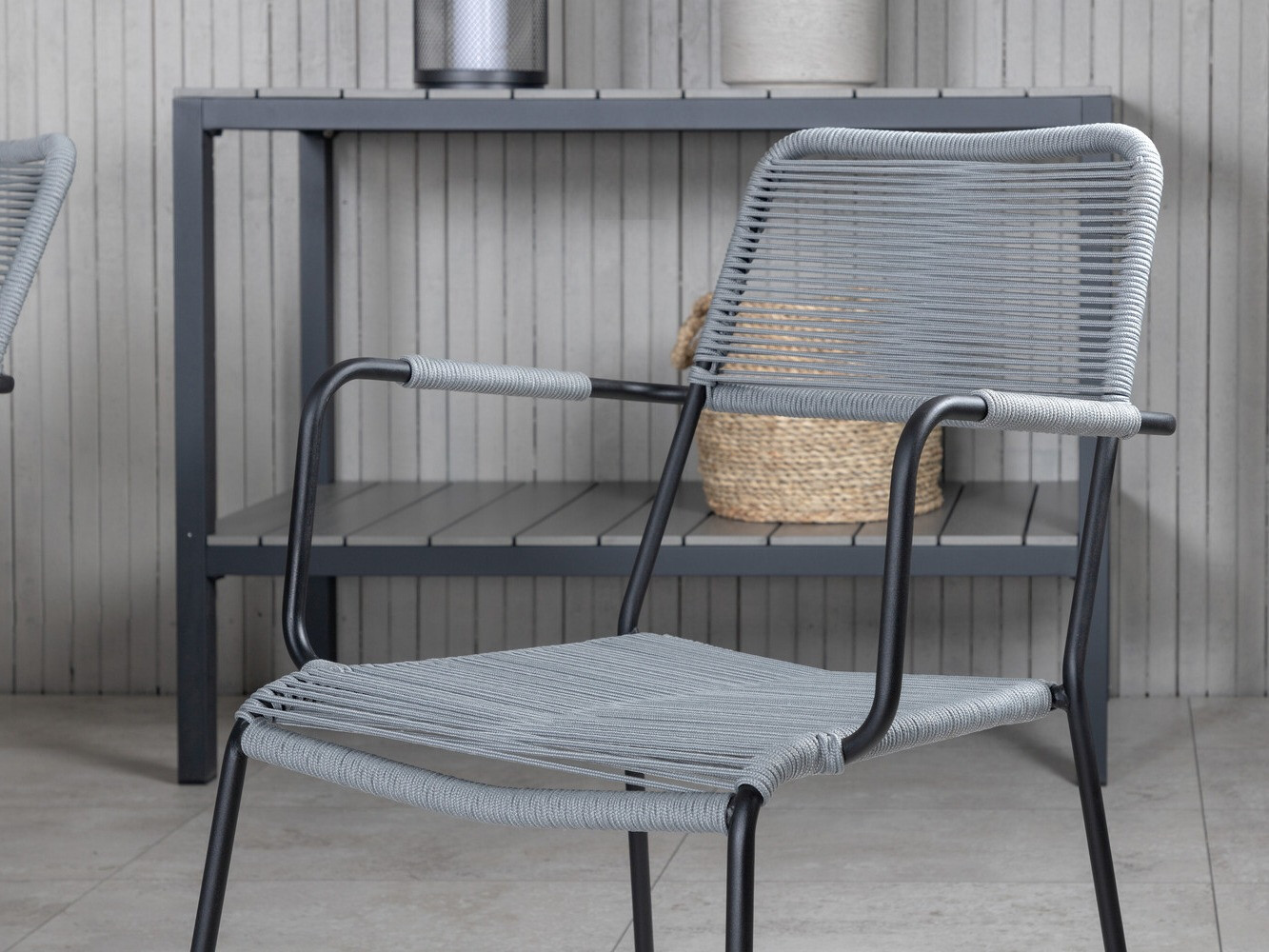 Asztal és szék garnitúra Dallas 2985 (Szürke + Fekete)