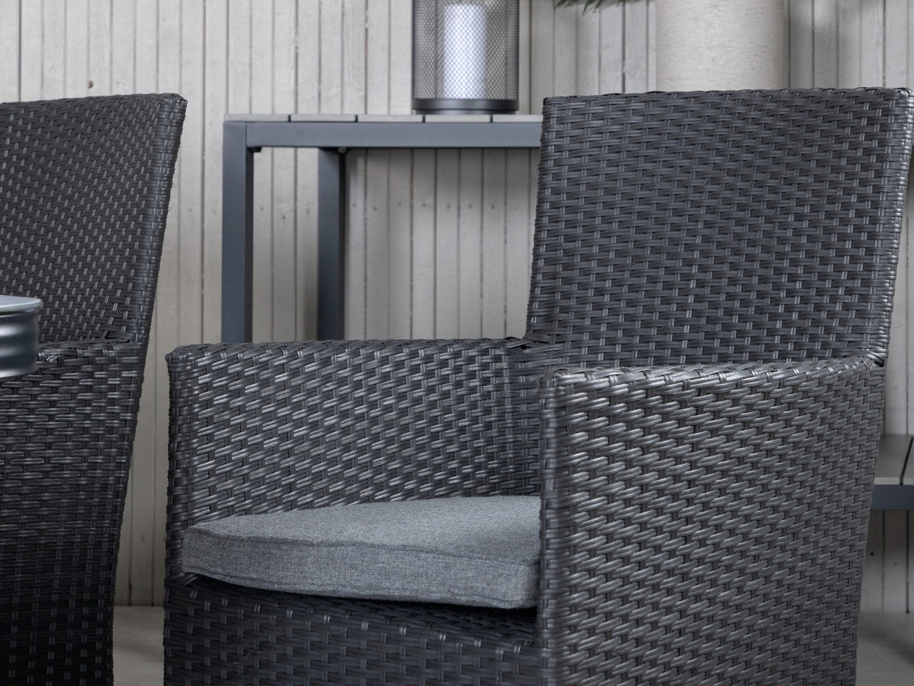 Asztal és szék garnitúra Dallas 2987 (Fekete + Szürke)