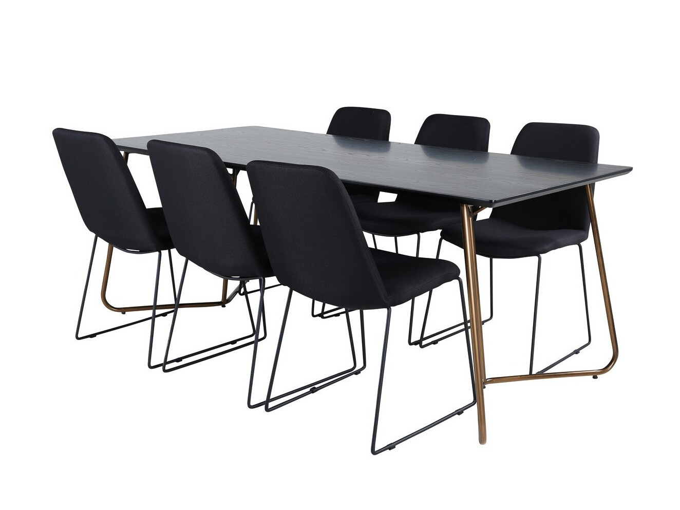 Étkezőgarnitúra Dallas 3039 (Fekete + Réz)