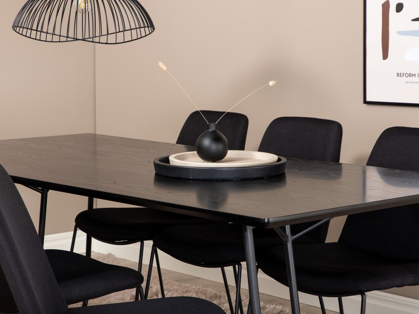 Étkezőgarnitúra Dallas 3039 (Fekete)