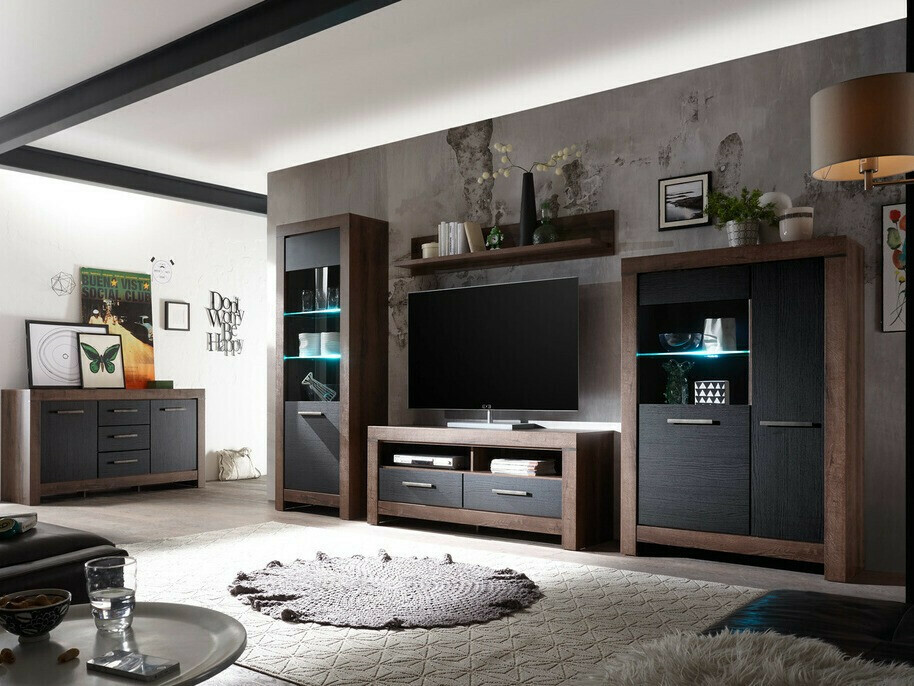 Nappali szett Dunfelu 105 (Monastery tölgy + fekete tölgy)