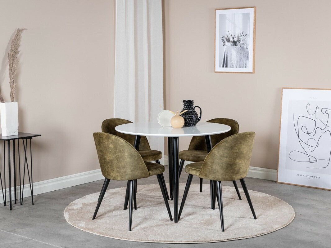 Asztal Dallas 126 (Fehér + Fekete)