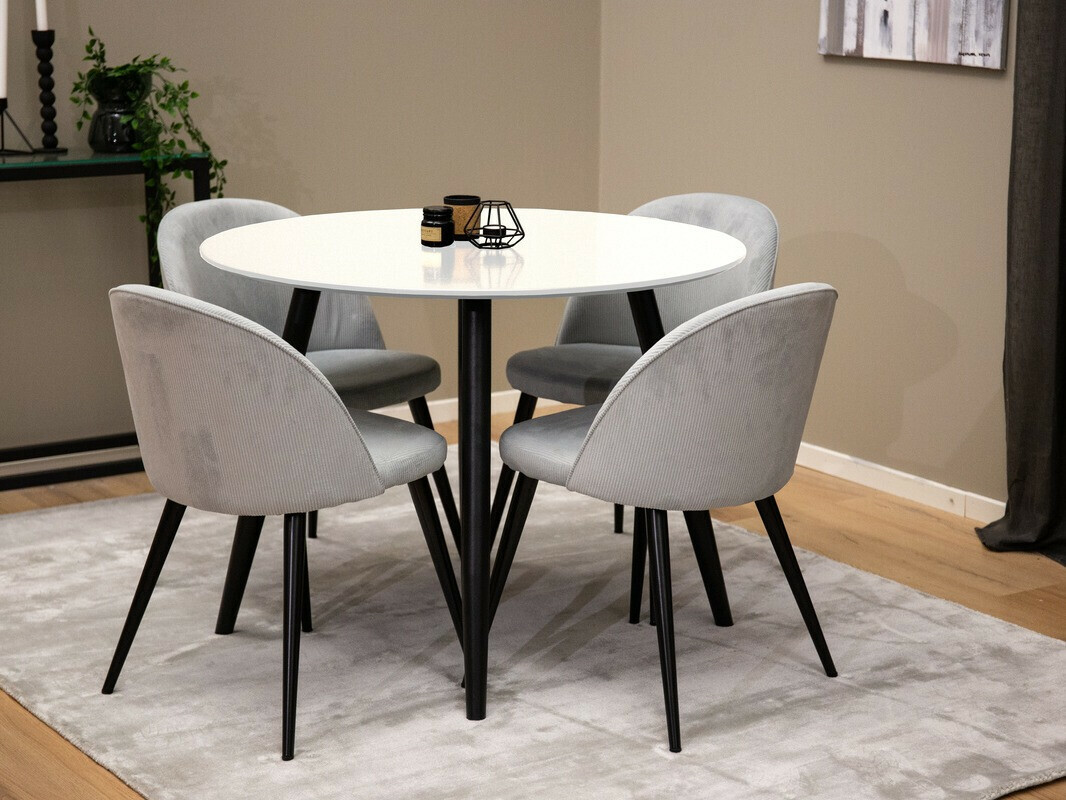 Asztal Dallas 126 (Fehér + Fekete)