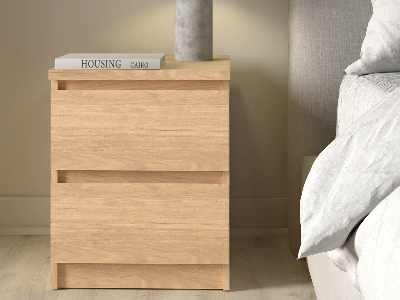 Éjjeliszekrény Tustin M103 (Hickory tölgy)