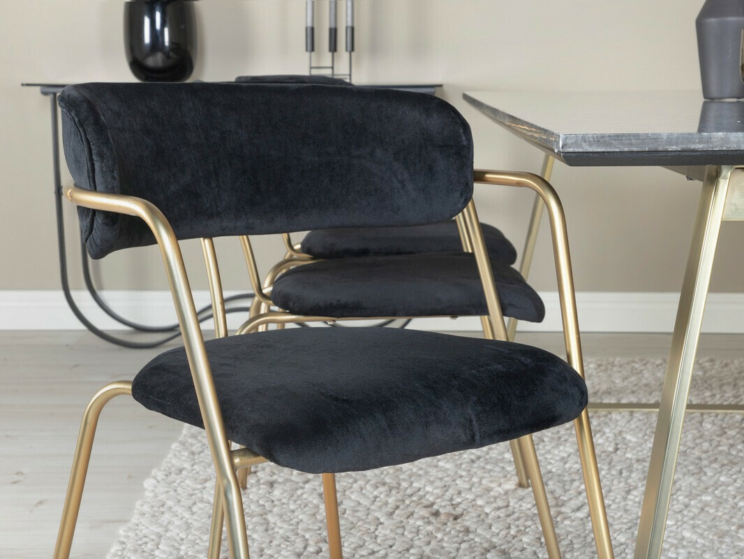 Szék Dallas 108 (Fekete + Sárgaréz)