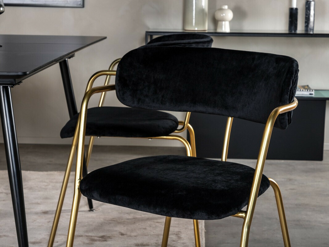 Szék Dallas 108 (Fekete + Sárgaréz)