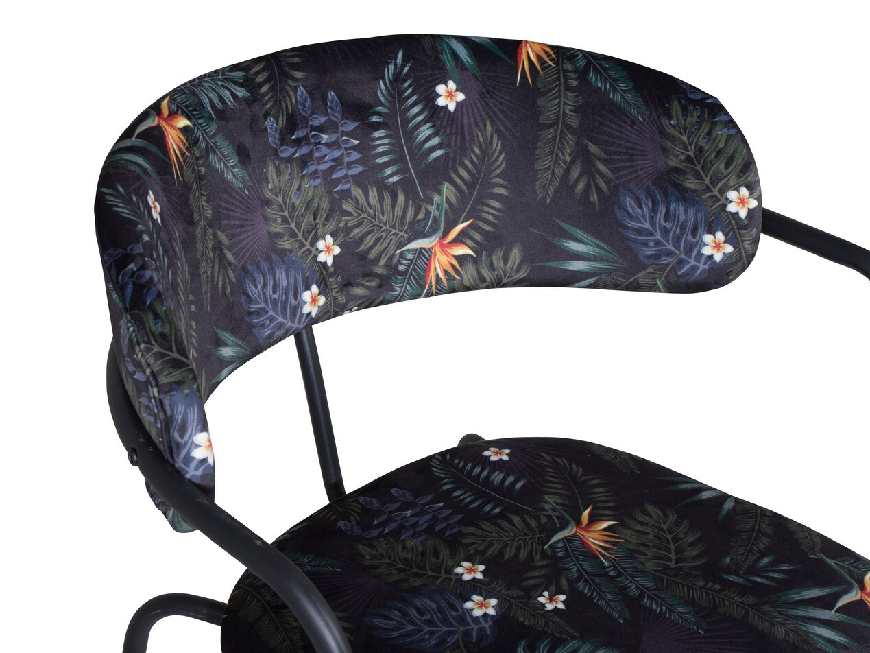 Szék Dallas 108 (Virágos minta + Fekete)