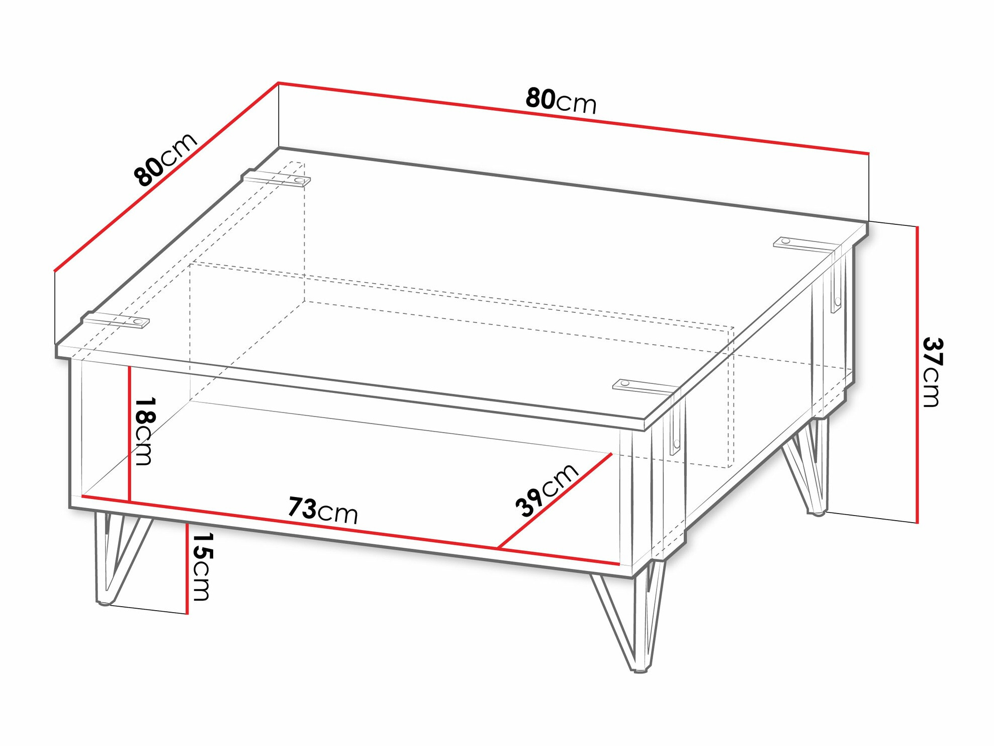 Dohányzóasztal Domdele 111