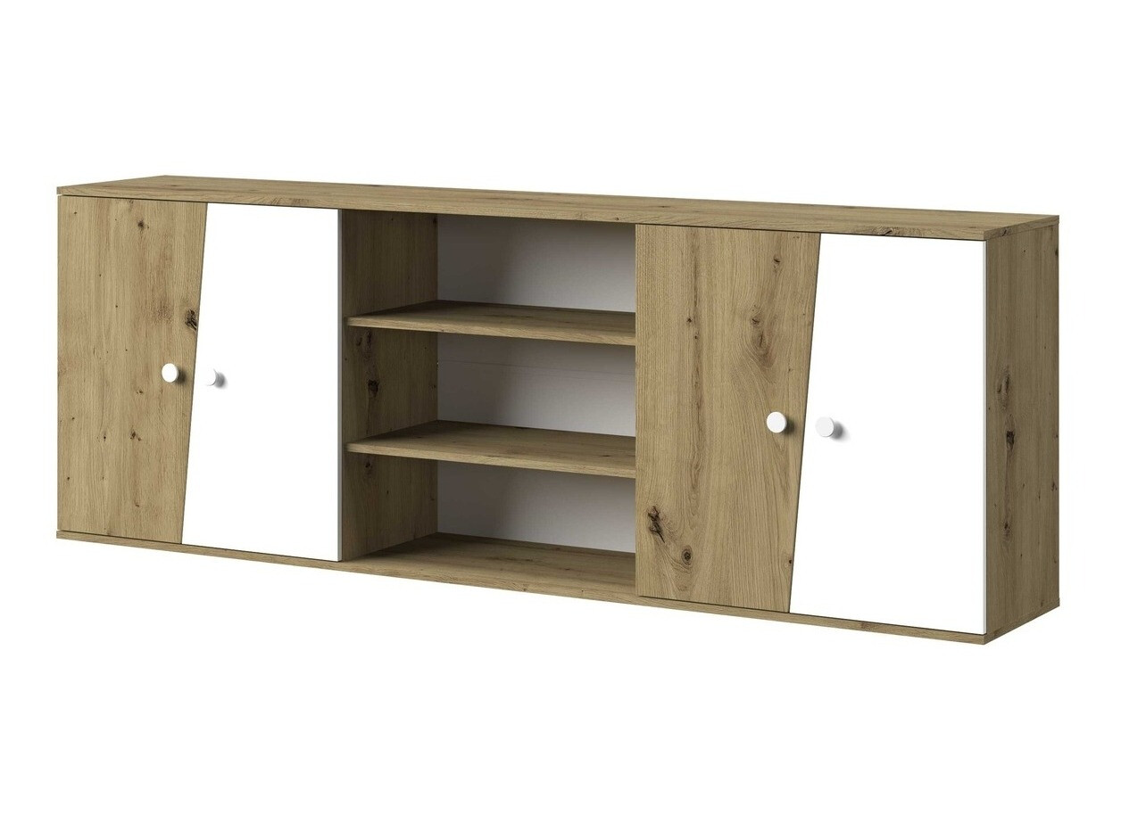 Fali szekrény Mirelbu 115 (Artisan tölgy + Fehér)