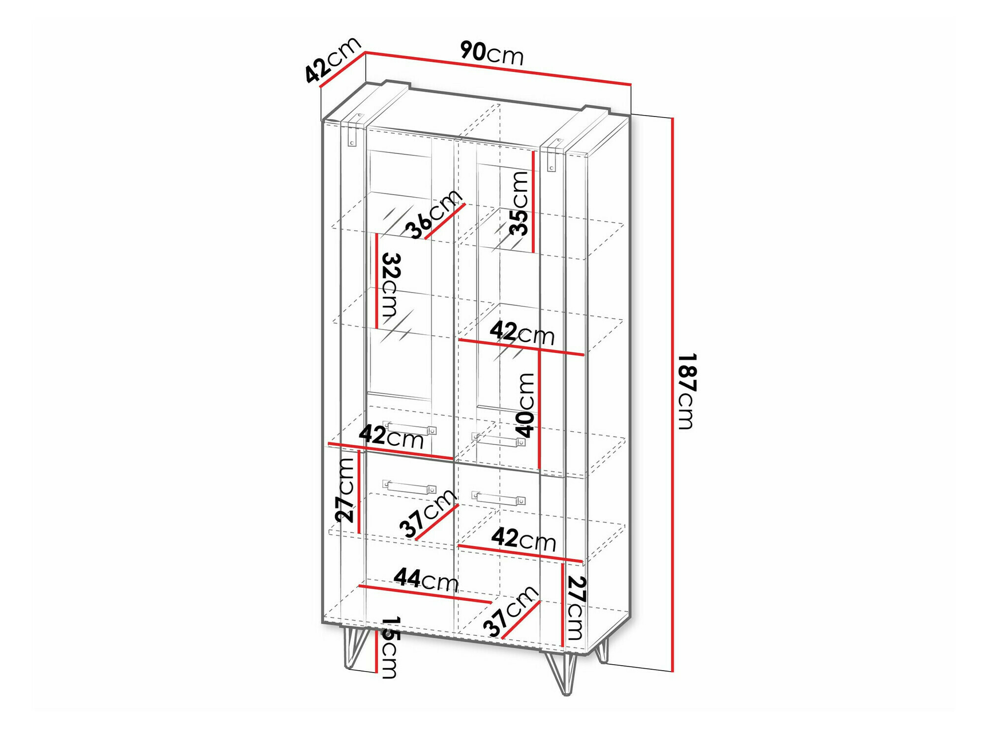 Könyvespolc Domdele 102