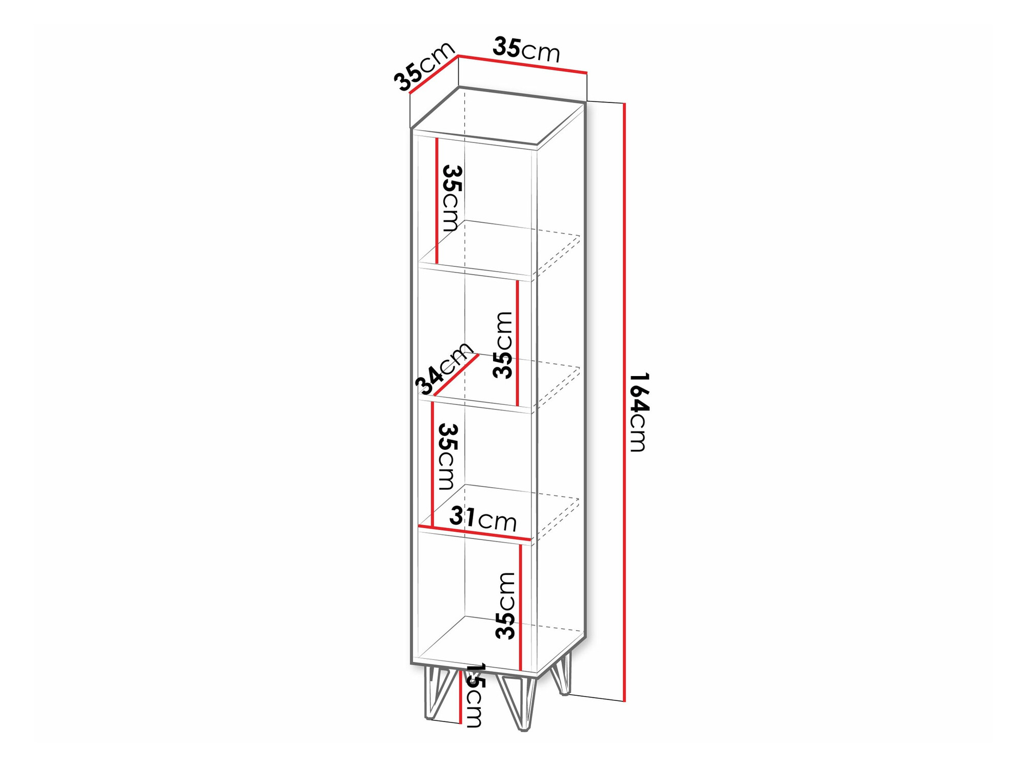 Könyvespolc Domdele 109