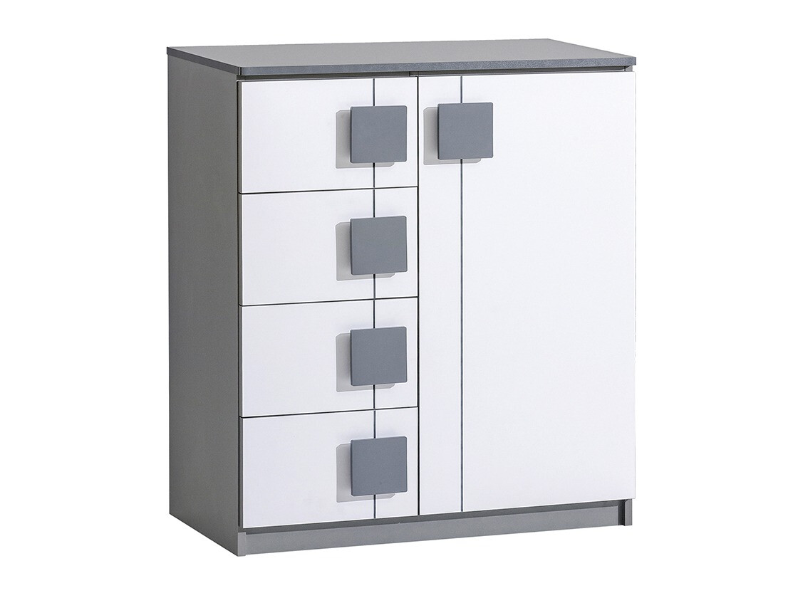 Komód Elmenou 102 (Fehér + Antracit)