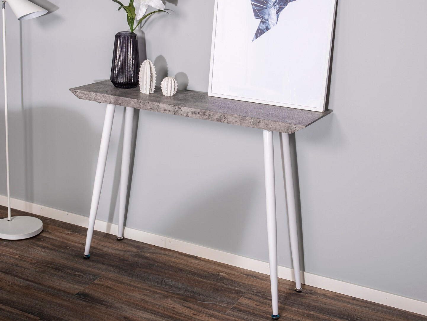 Konzolasztal Dallas 226 (Beton + Fehér)