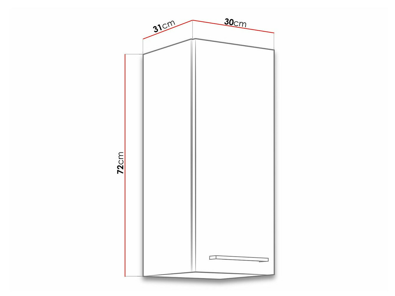 Moduláris fali szekrény Wood Dark 134