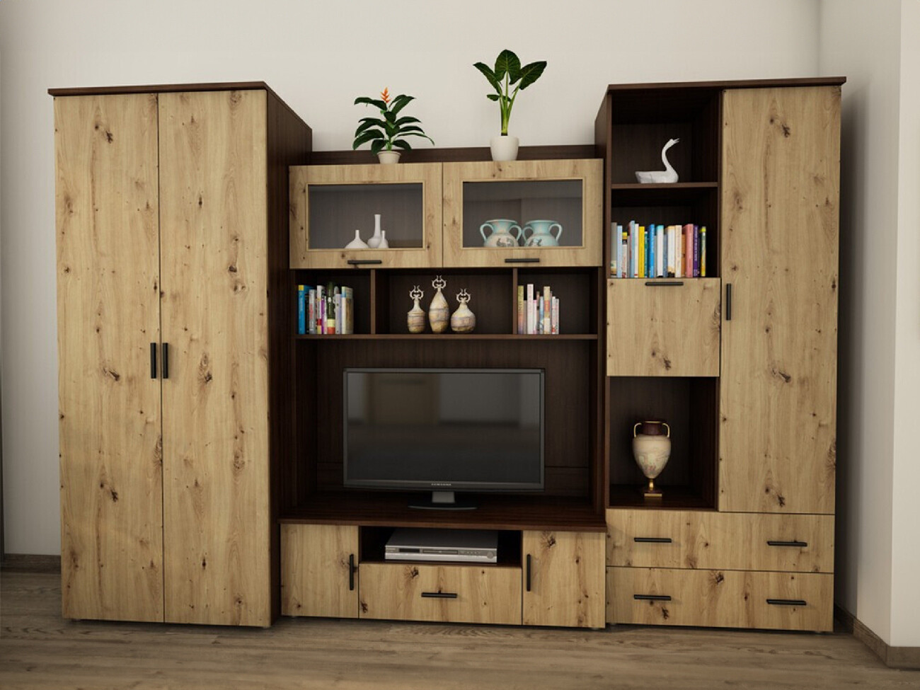 Nappali szett Lexington 106 (Sötét Sonoma tölgy + Artisan tölgy)