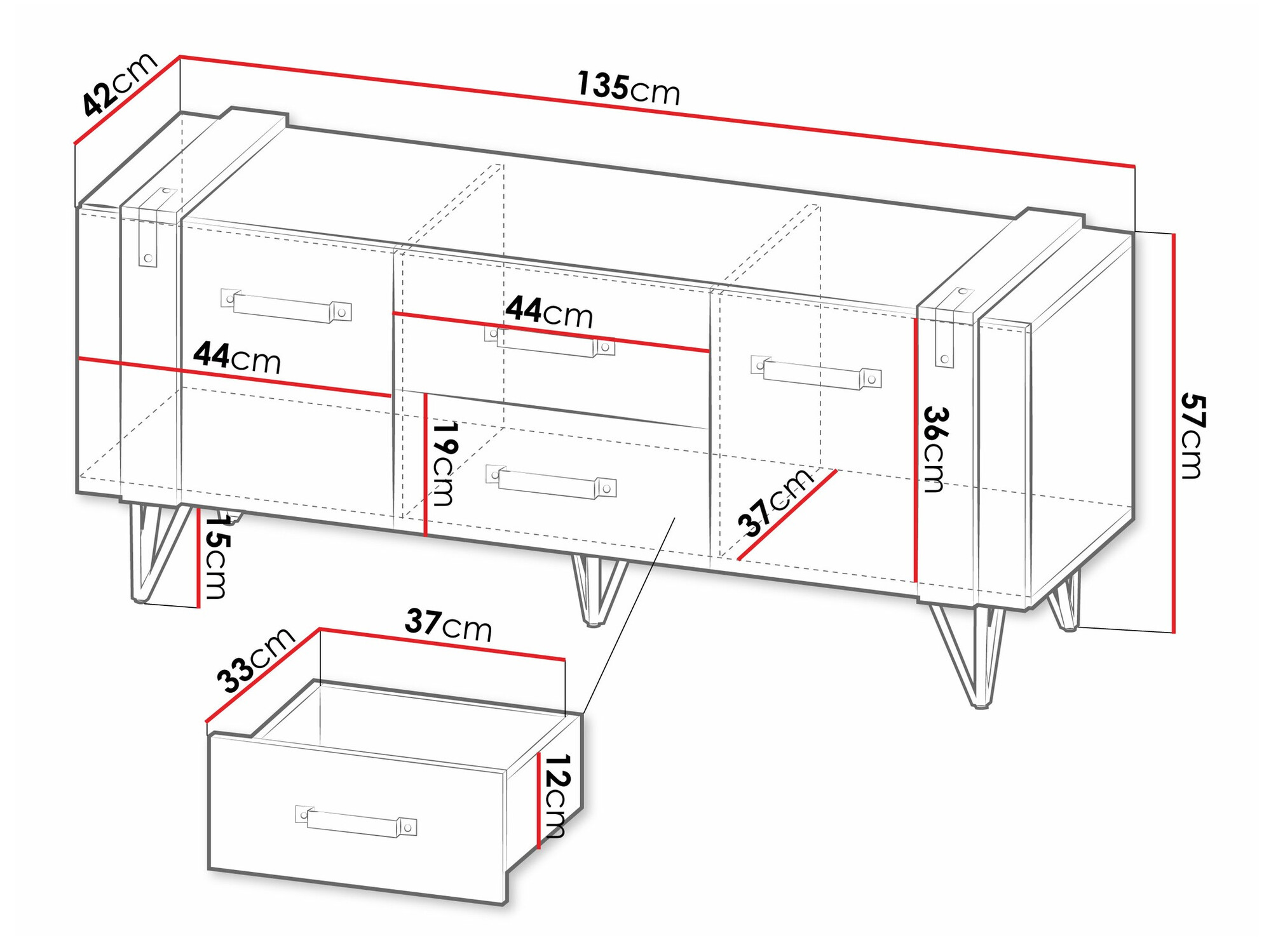 TV-állvány Domdele 106
