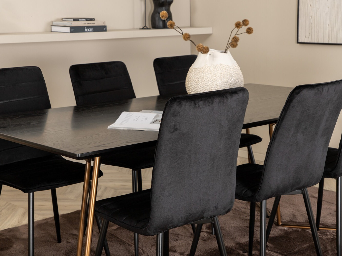 Étkezőgarnitúra Dallas 2724 (Fekete)