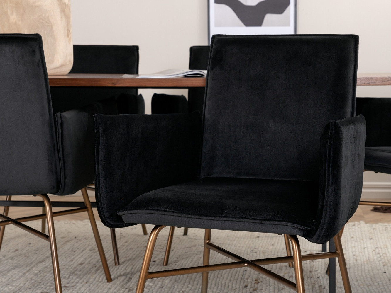 Étkezőgarnitúra Dallas 2787 (Fekete + Réz)