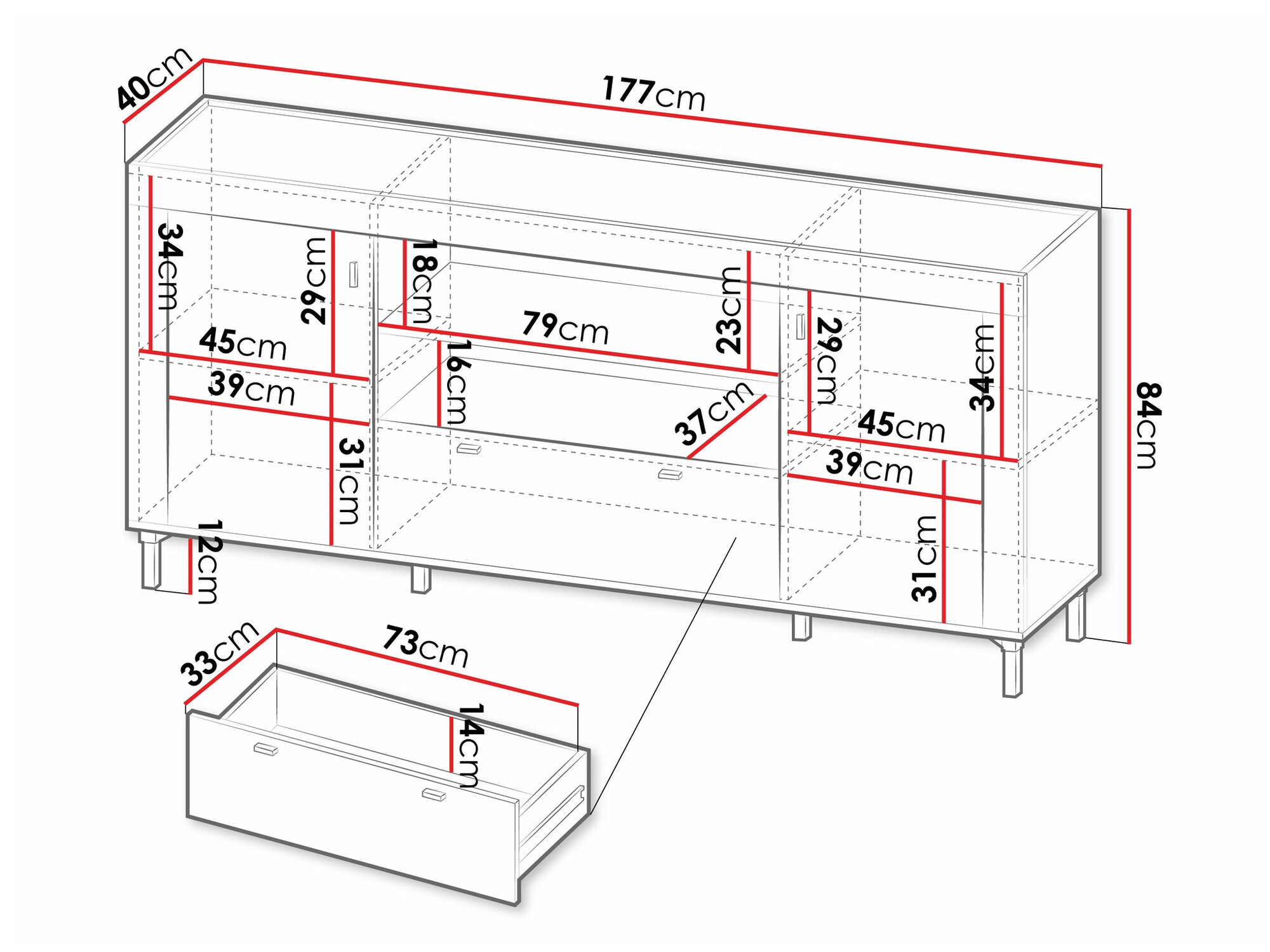 Komód Mormavu 110 (Matt fehér)