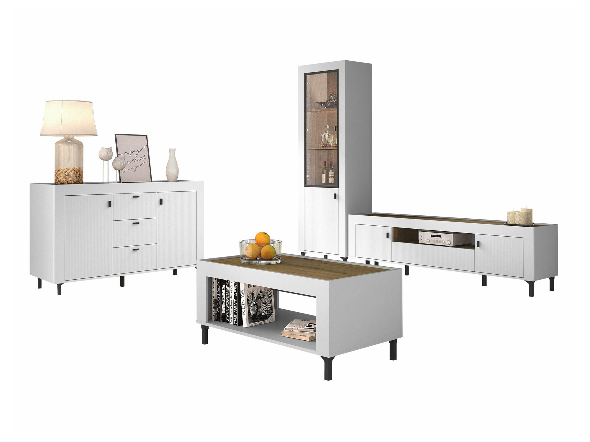 Nappali szett Mormavu 114 (Matt fehér)