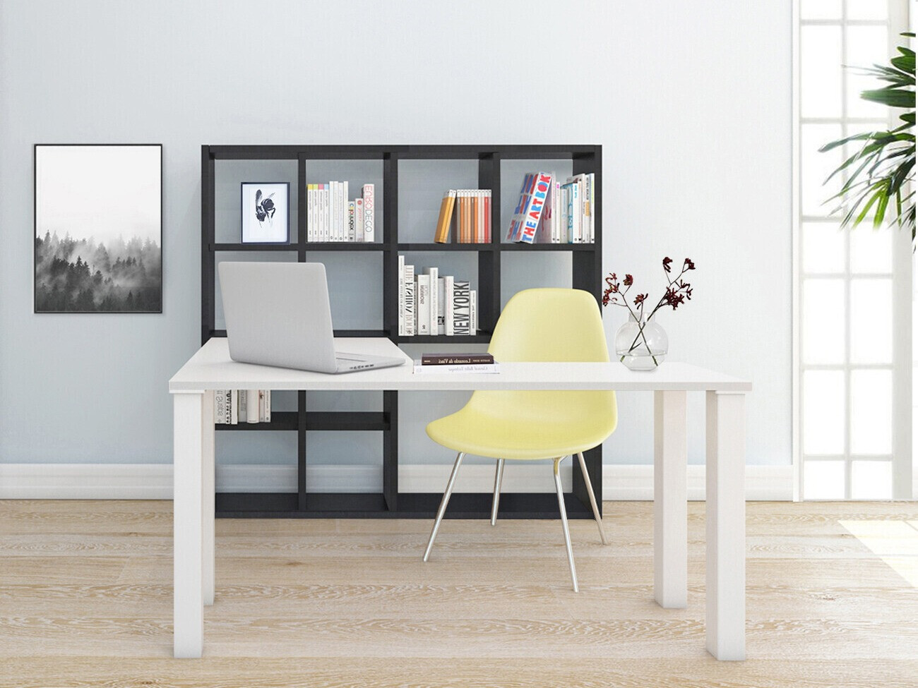 Sarok íróasztal Denton 186 (Fehér + Beton)