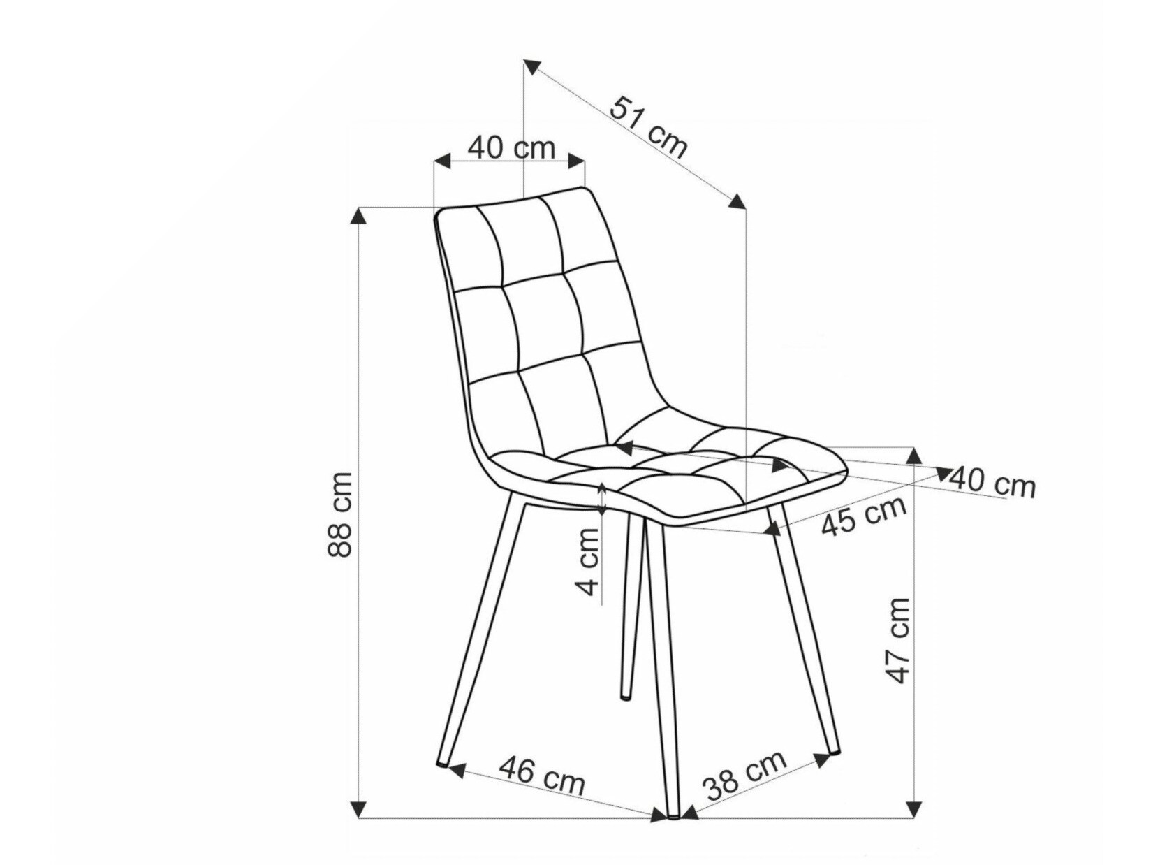 Szék Houston 1783 (Bézs)