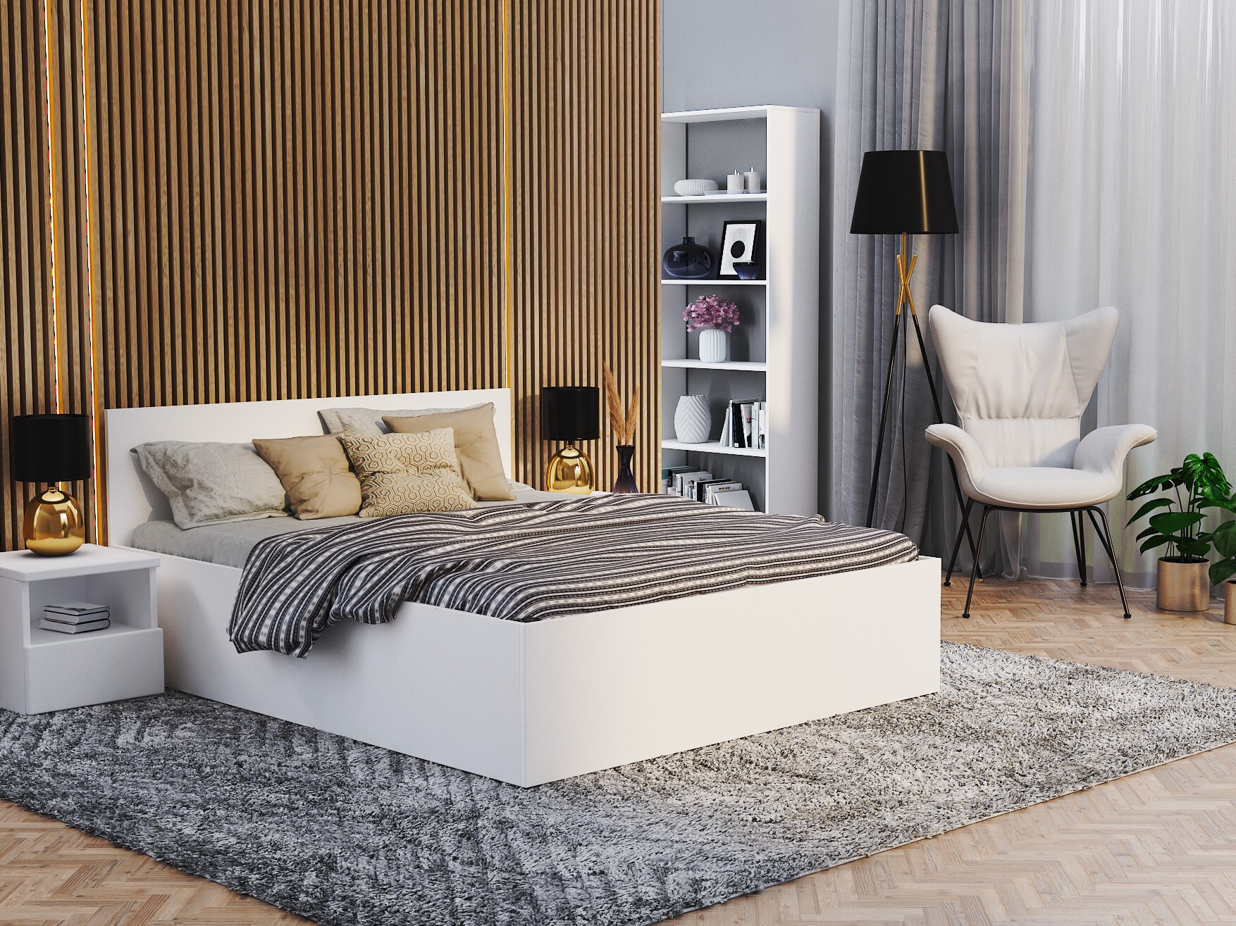 Ágy Aurora 145 (Fehér)