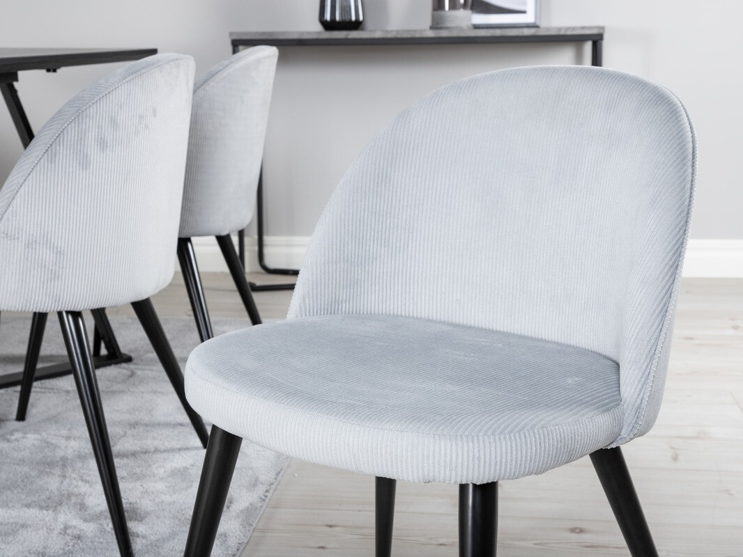 Étkezőgarnitúra Dallas 1962 (Fekete + Világosszürke)