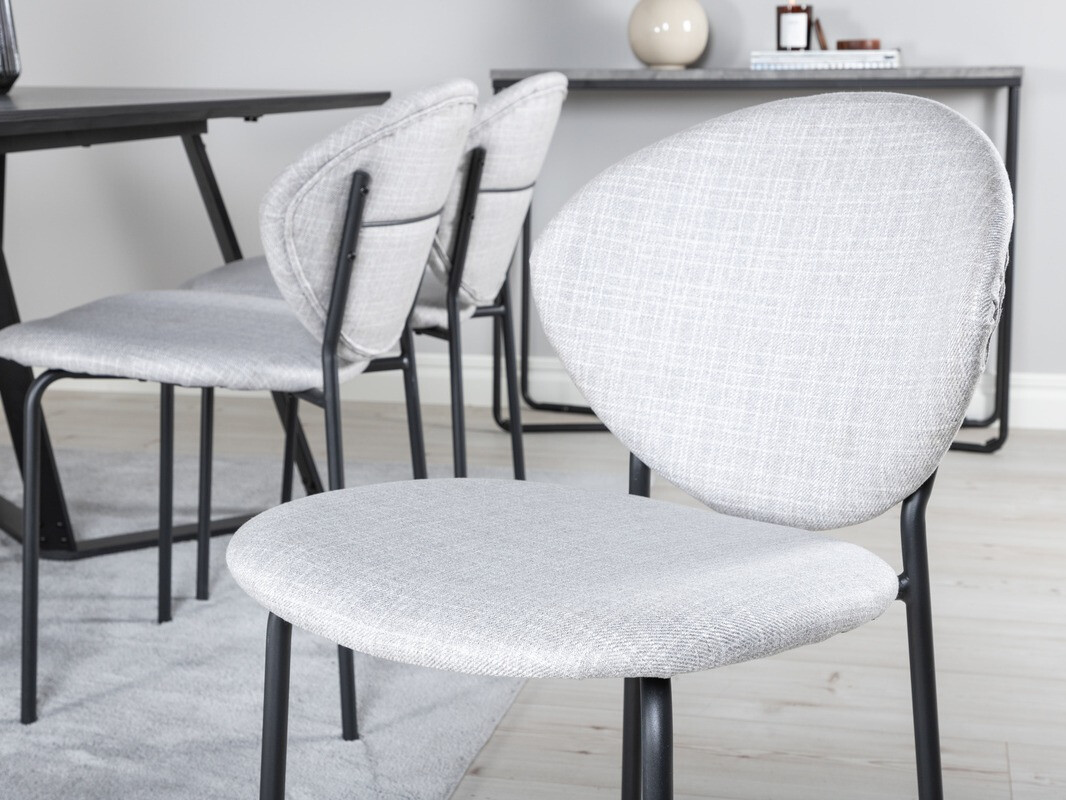 Étkezőgarnitúra Dallas 1970 (Fekete + Szürke)