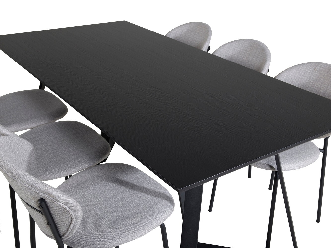 Étkezőgarnitúra Dallas 1970 (Fekete + Szürke)