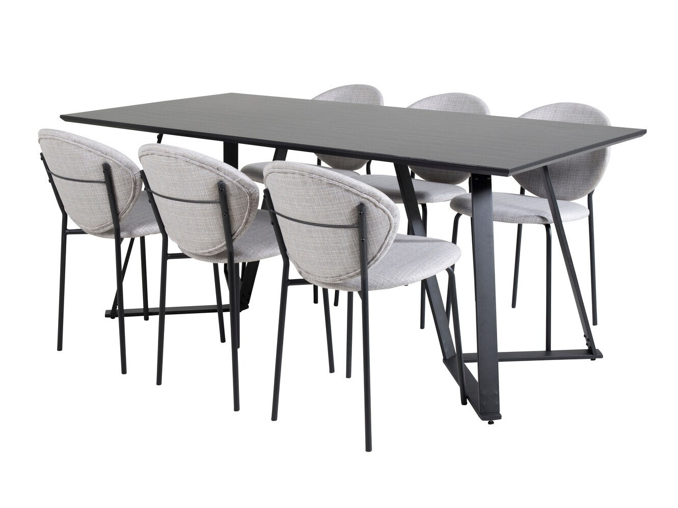 Étkezőgarnitúra Dallas 1970 (Fekete + Szürke)