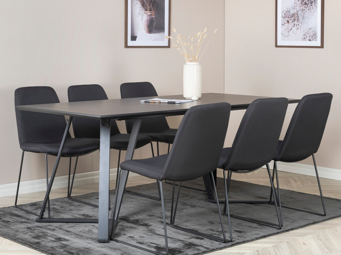 Étkezőgarnitúra Dallas 1972 (Fekete)