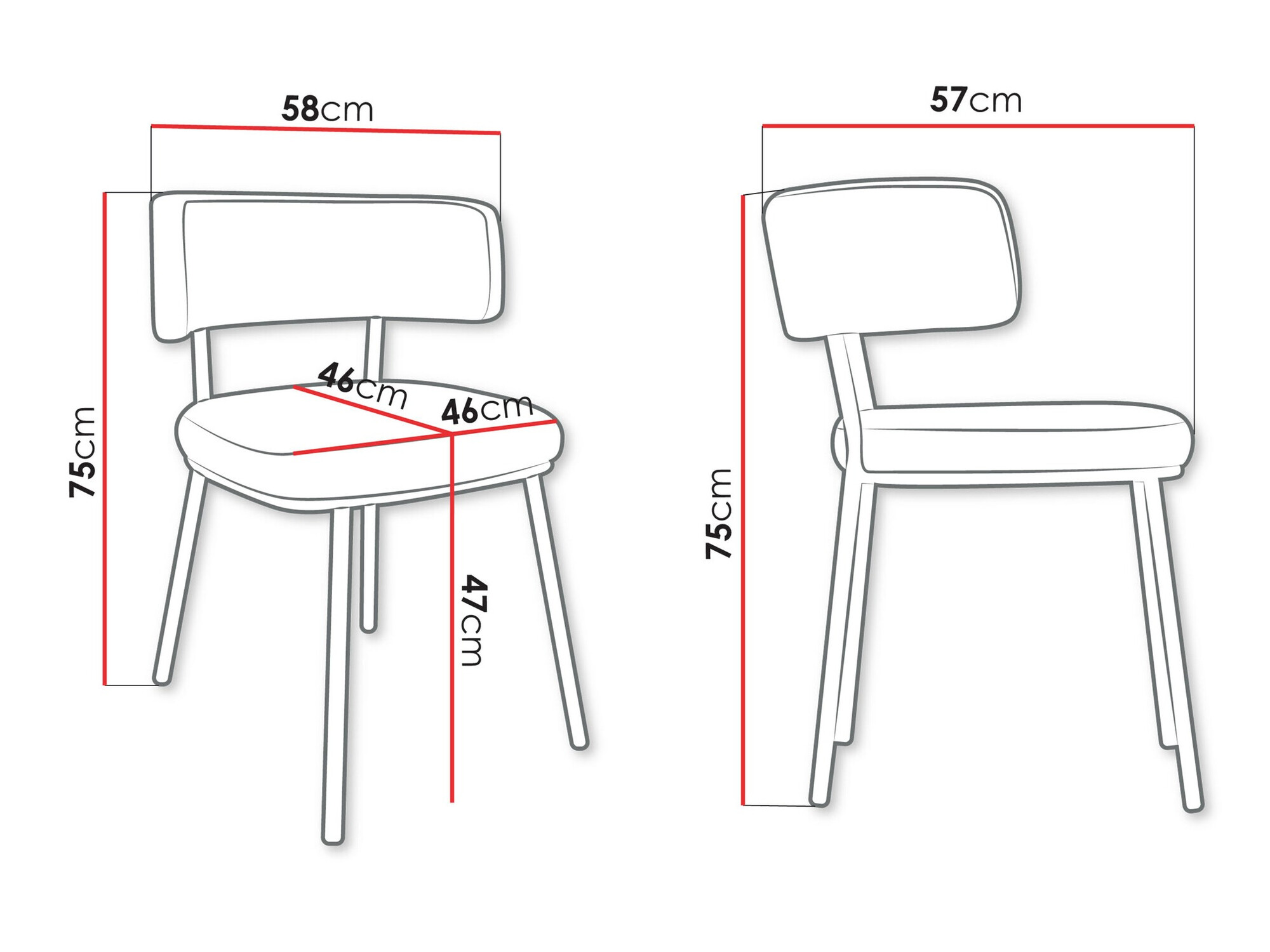 Szék Jackson 114 (Fekete + Magic Velvet 2258)