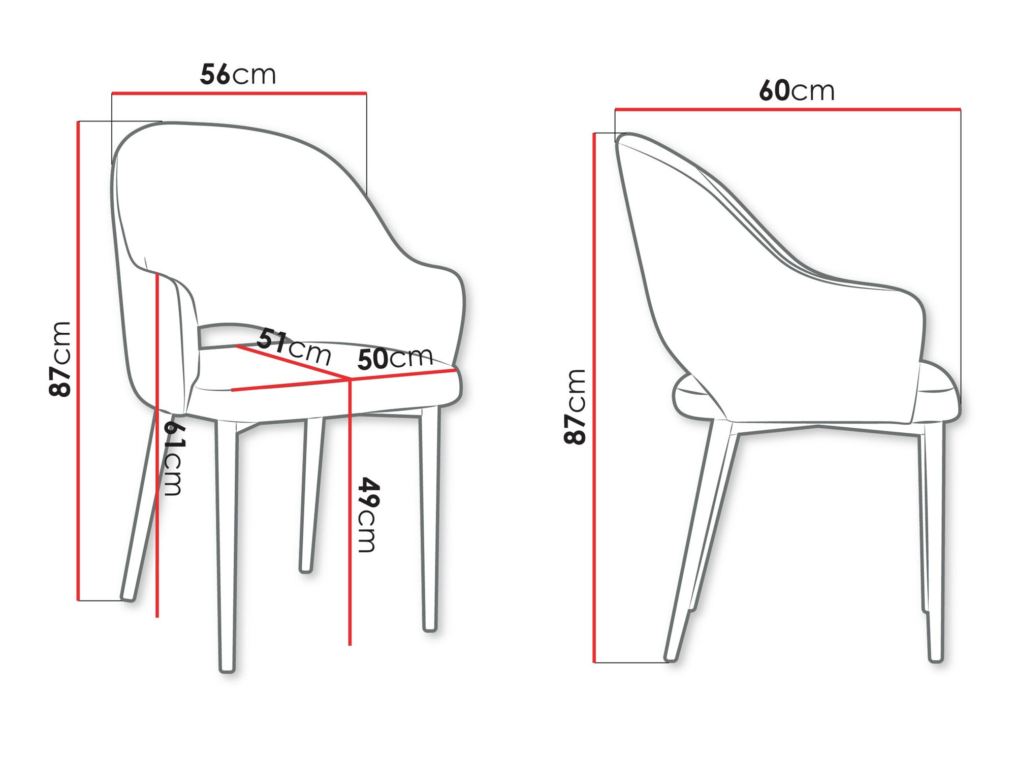 Szék Jackson 116 (Fekete + Magic Velvet 2219)