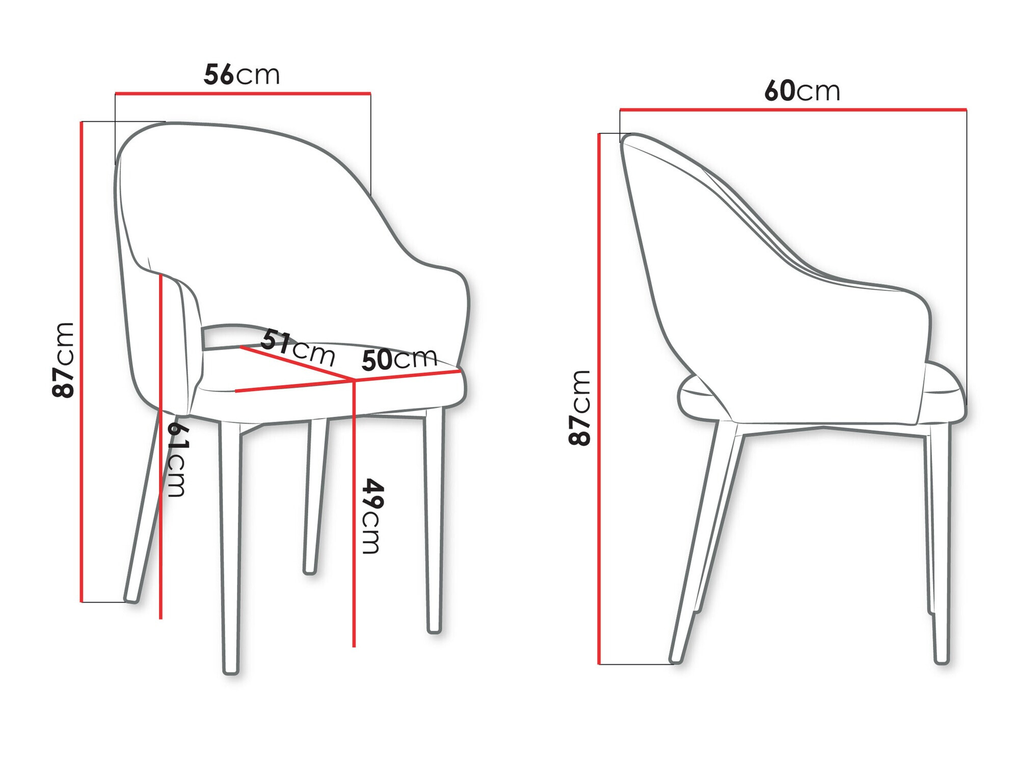 Szék Jackson 116 (Fekete + Magic Velvet 2258)