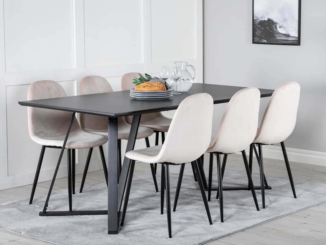 Étkezőgarnitúra Dallas 2476 (Bézs + Fekete)