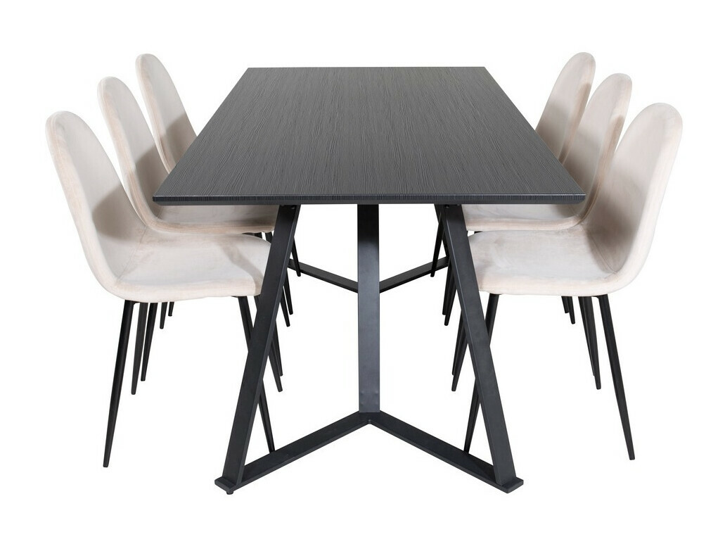 Étkezőgarnitúra Dallas 2476 (Bézs + Fekete)