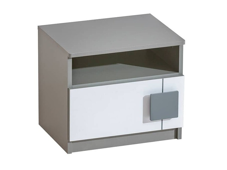 Éjjeliszekrény Elmenou 111 (Fehér + Antracit)