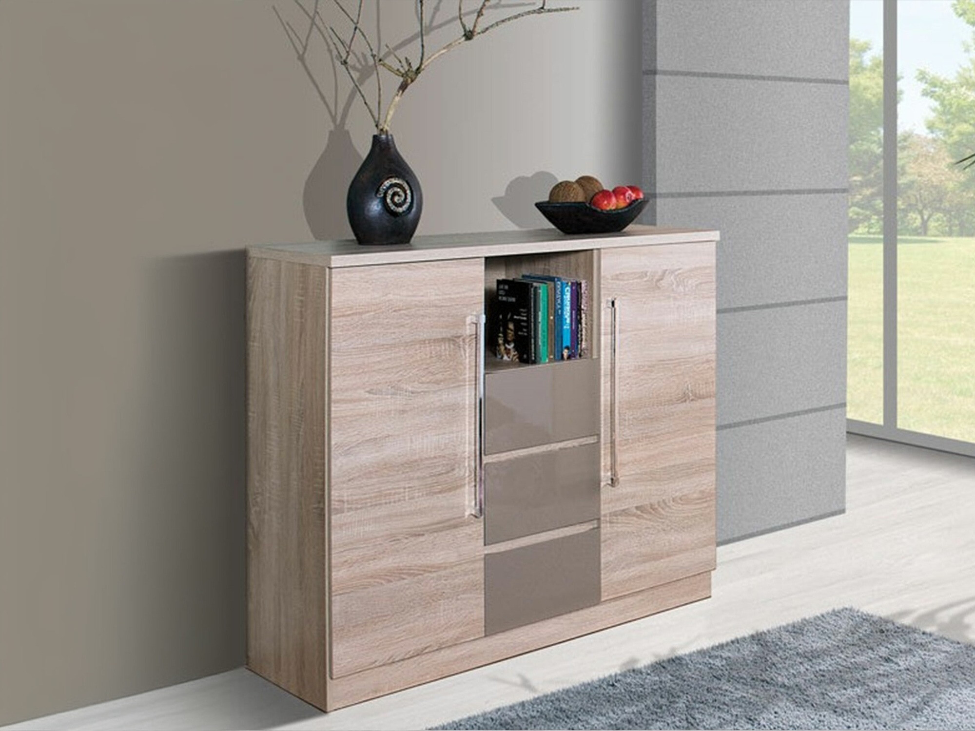 Komód Reno 102 (Sonoma tölgy + Cappuccino)