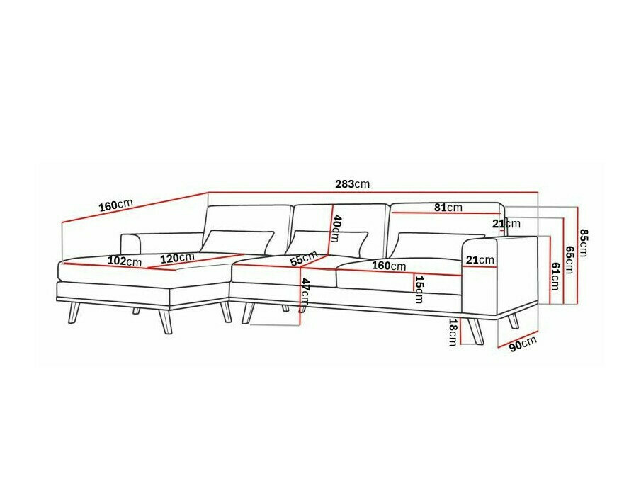 Sarokkanapé Floromo 100 (Lincoln 90)