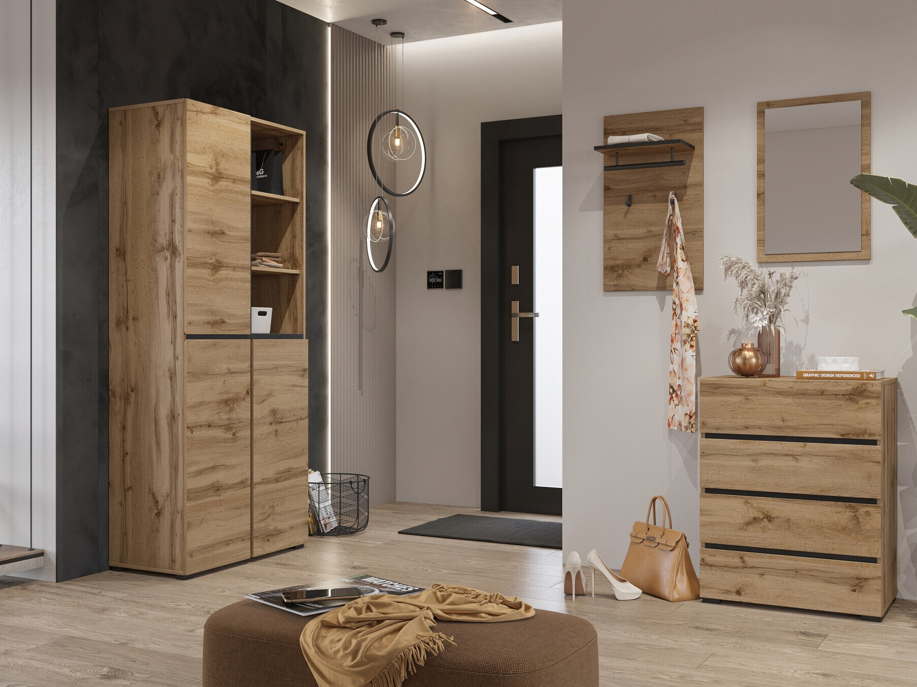 Cipőtároló Alfere 116 (Wotan tölgy)