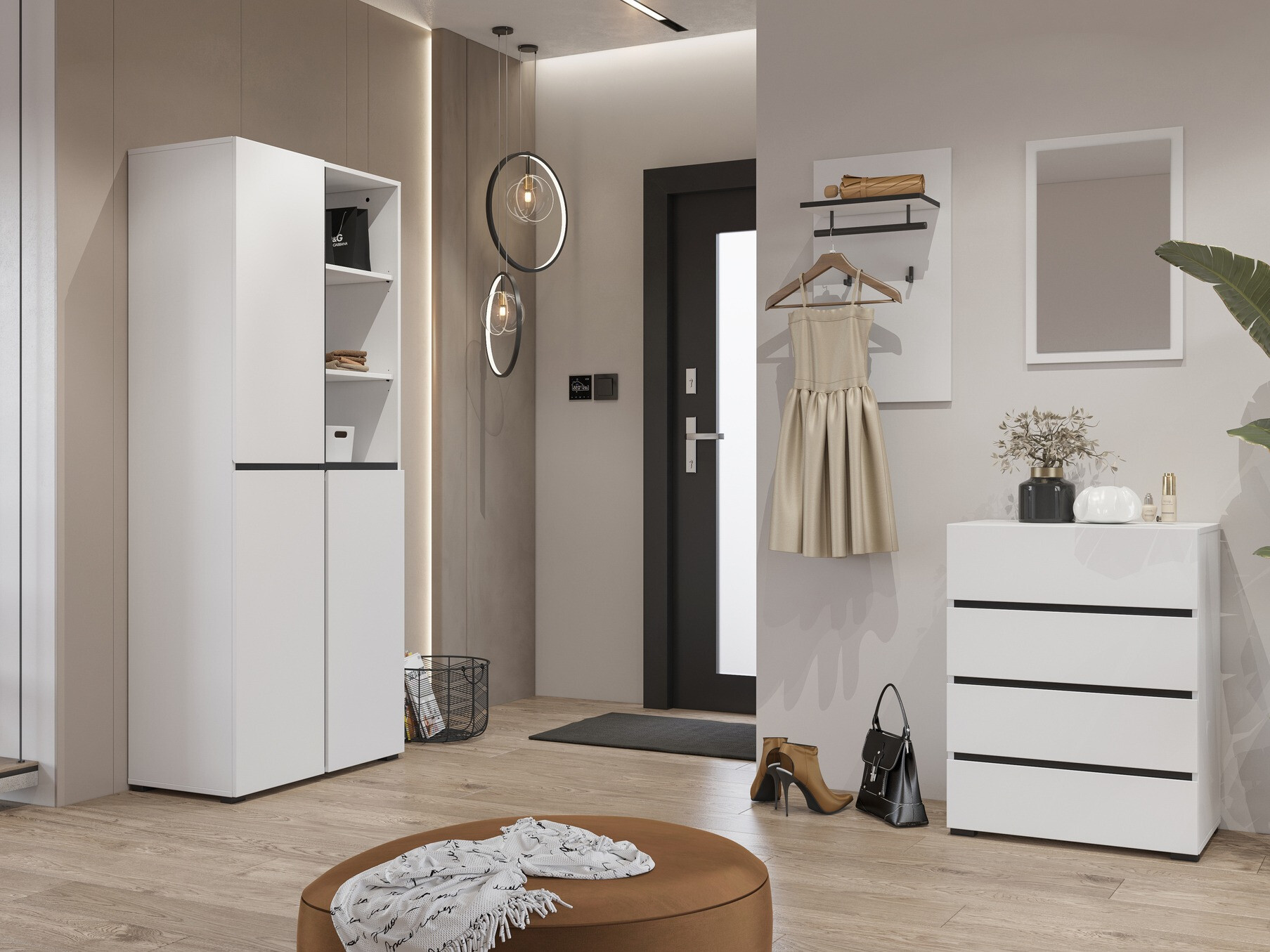 Előszoba garnitúra Alfere 113 (Fehér)