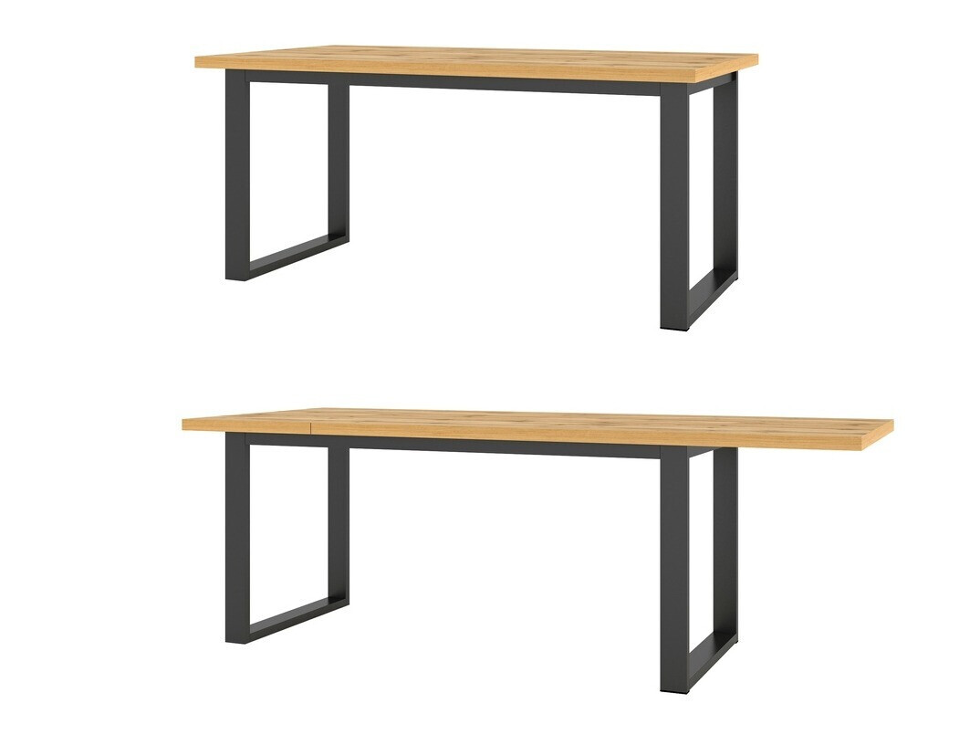Asztal Avicavu 111 (Wotan tölgy + Fekete)