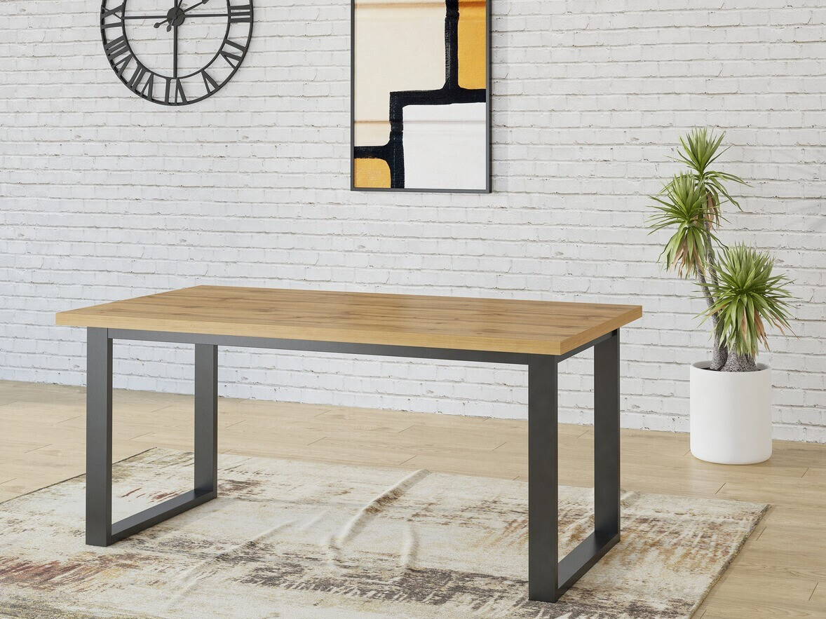 Asztal Avicavu 111 (Wotan tölgy + Fekete)