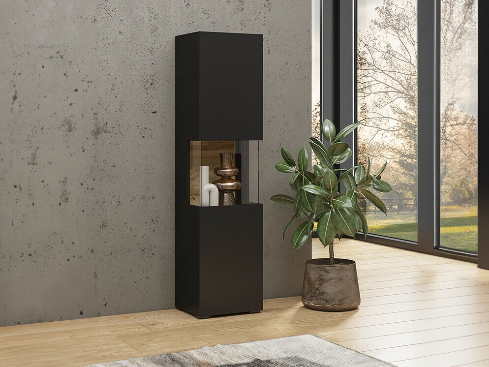 Könyvespolc Revmiru 100 (Fekete + Wotan tölgy)