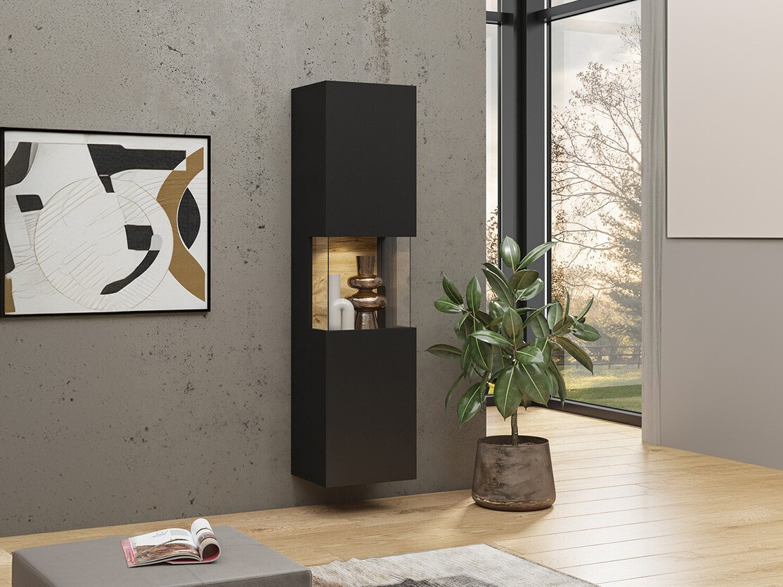 Könyvespolc Revmiru 100 (Fekete + Wotan tölgy)