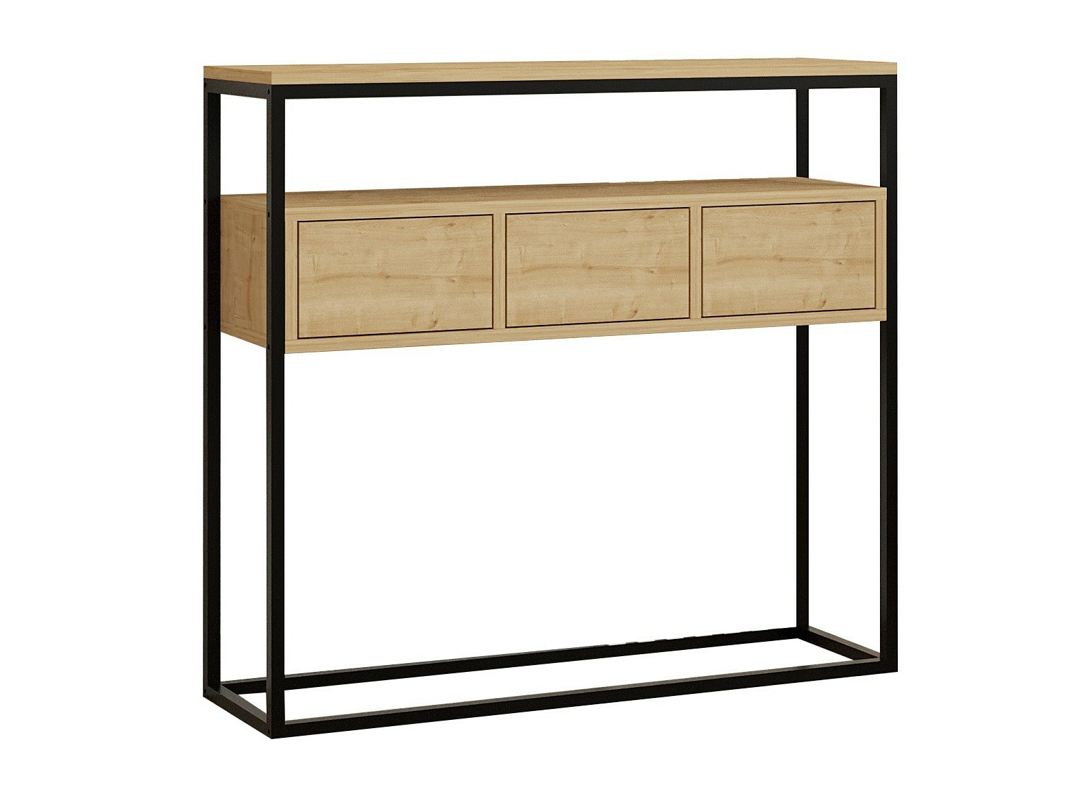 Konzolasztal Kailua 636 (Világosbarna + Fekete)